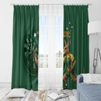 Australia Kangaroo Mascot Darts Window Curtain Green Edition