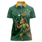 Australia Kangaroo Mascot Darts Women Polo Shirt Green Edition