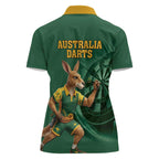 Australia Kangaroo Mascot Darts Women Polo Shirt Green Edition