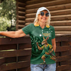 Australia Kangaroo Mascot Darts Women Polo Shirt Green Edition