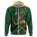 Australia Kangaroo Mascot Darts Zip Hoodie Green Edition