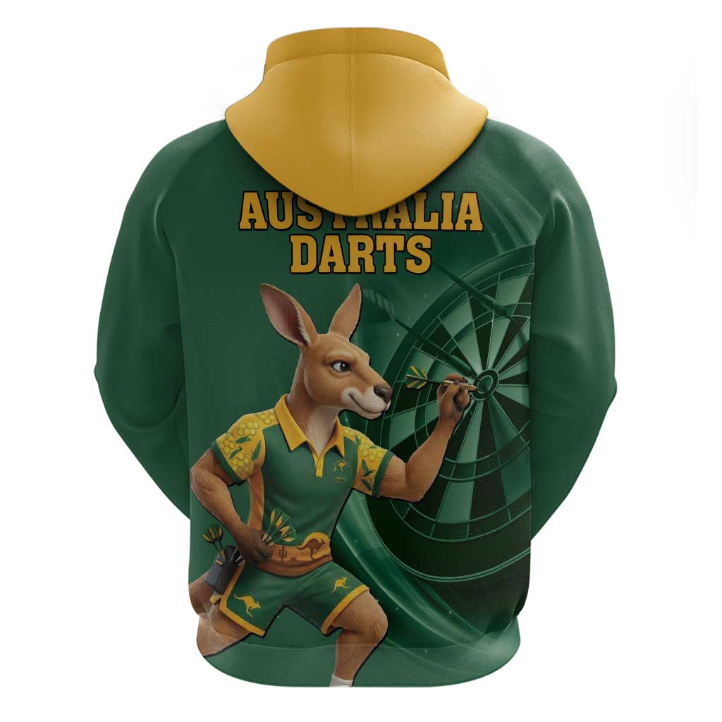 Australia Kangaroo Mascot Darts Zip Hoodie Green Edition