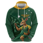 Australia Kangaroo Mascot Darts Zip Hoodie Green Edition