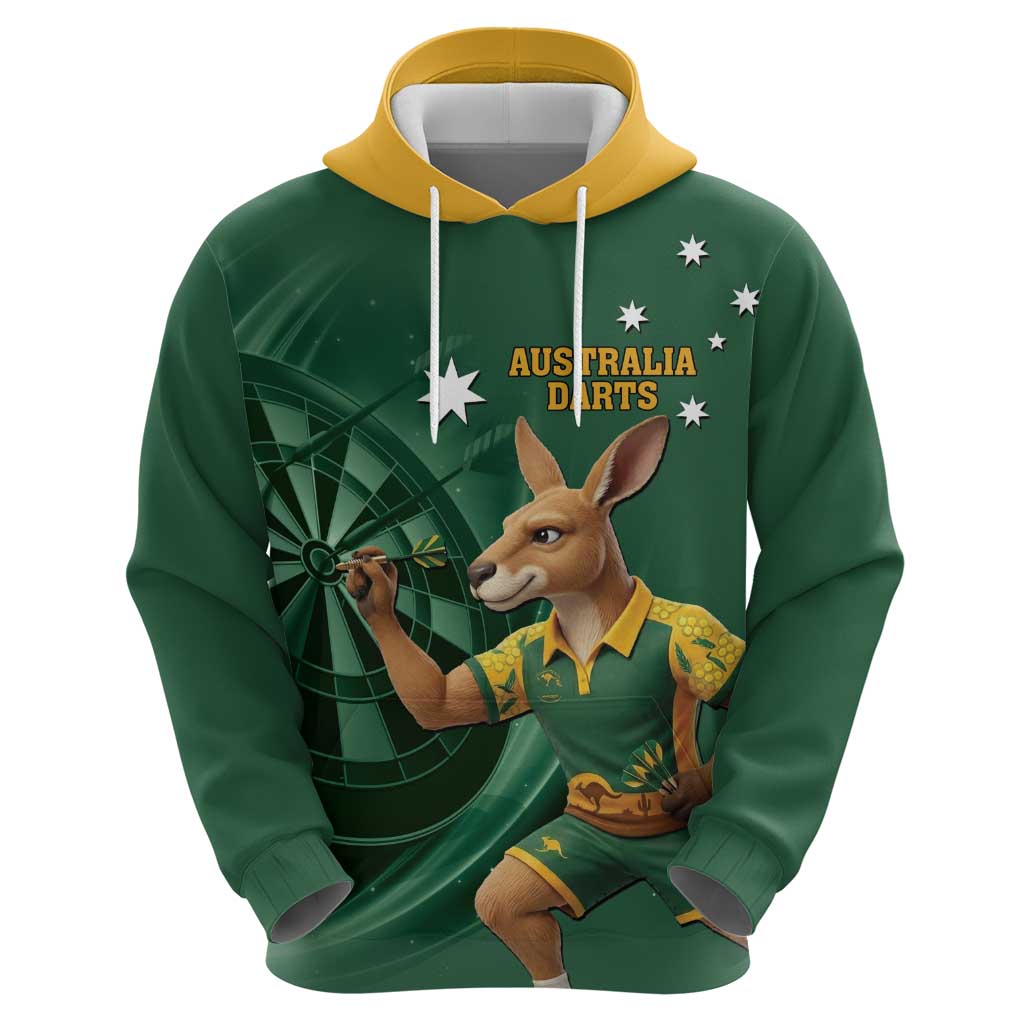 Australia Kangaroo Mascot Darts Zip Hoodie Green Edition