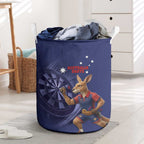 Australia Kangaroo Mascot Darts Laundry Basket Blue Edition