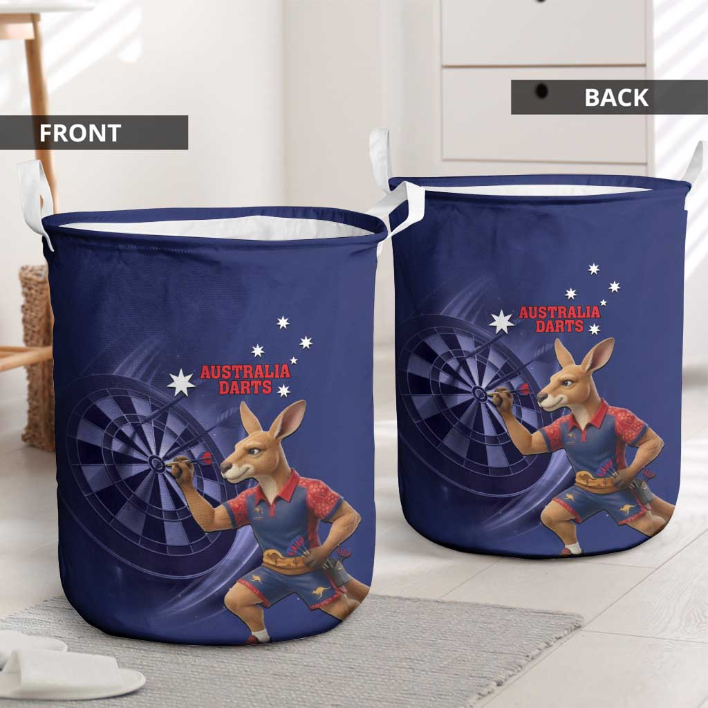Australia Kangaroo Mascot Darts Laundry Basket Blue Edition