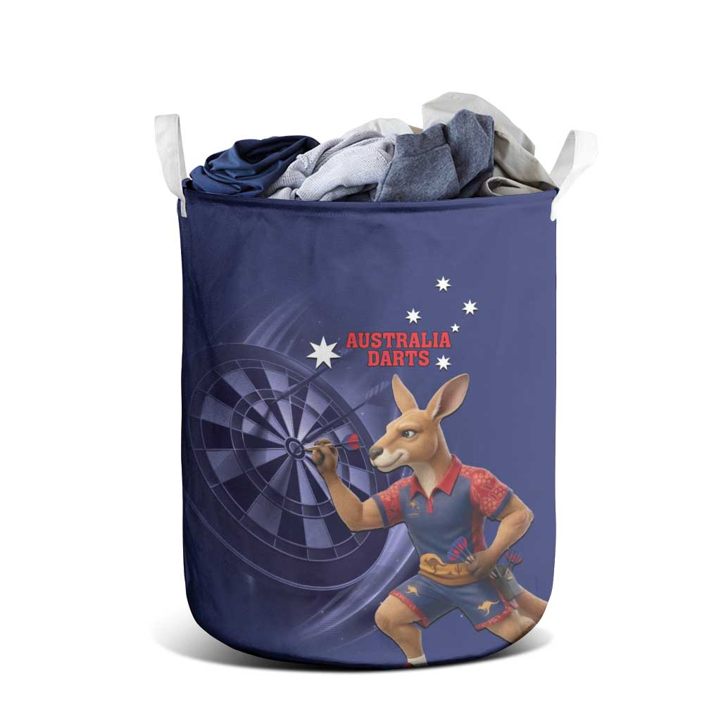 Australia Kangaroo Mascot Darts Laundry Basket Blue Edition