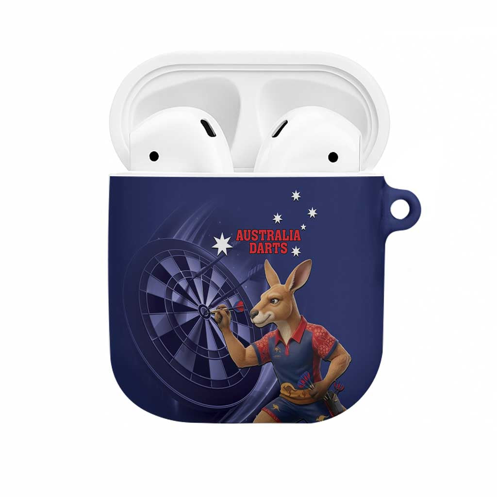 Australia Kangaroo Mascot Darts AirPods Case Blue Edition
