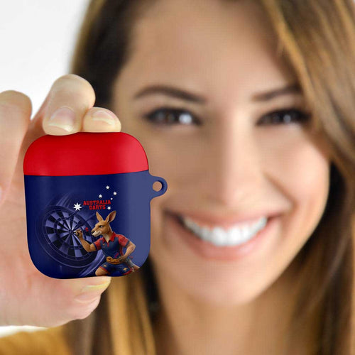 Australia Kangaroo Mascot Darts AirPods Case Blue Edition