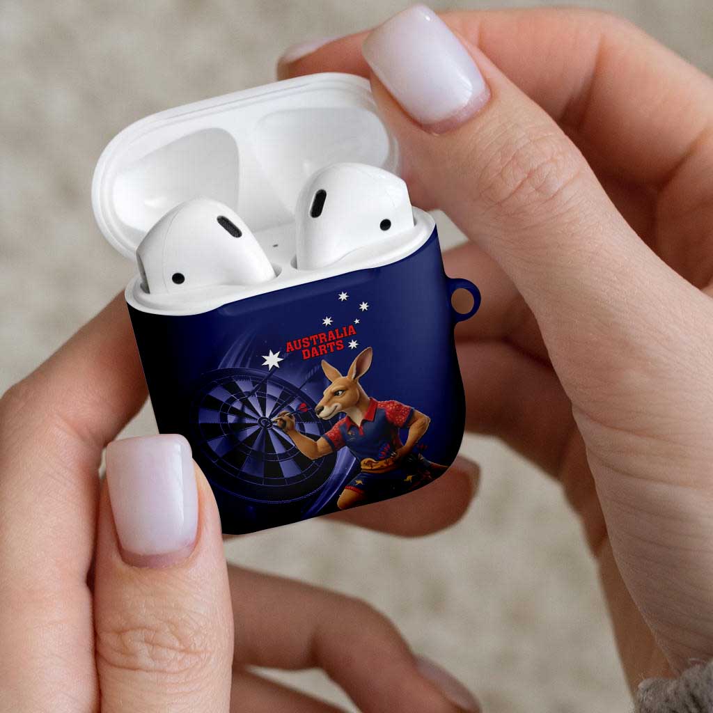 Australia Kangaroo Mascot Darts AirPods Case Blue Edition
