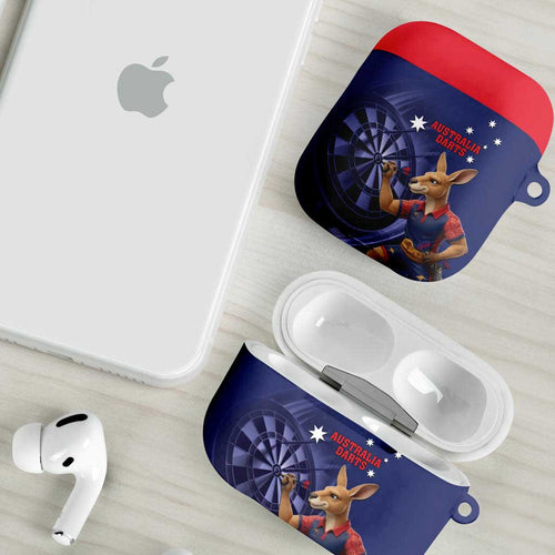 Australia Kangaroo Mascot Darts AirPods Case Blue Edition