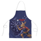 Australia Kangaroo Mascot Darts Apron Blue Edition
