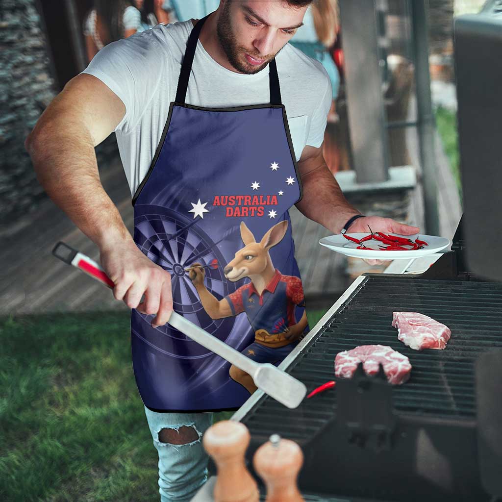 Australia Kangaroo Mascot Darts Apron Blue Edition