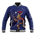 Australia Kangaroo Mascot Darts Baseball Jacket Blue Edition