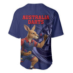 Australia Kangaroo Mascot Darts Baseball Jersey Blue Edition