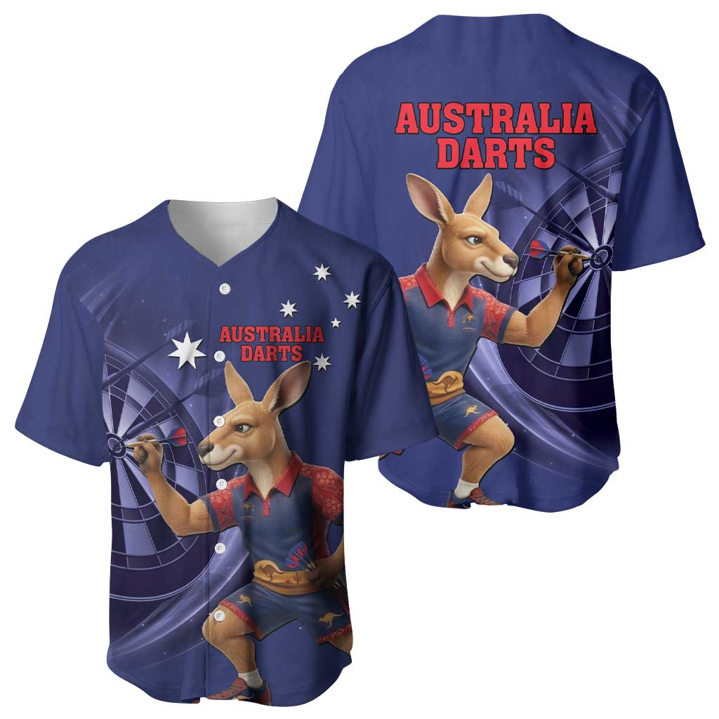 Australia Kangaroo Mascot Darts Baseball Jersey Blue Edition