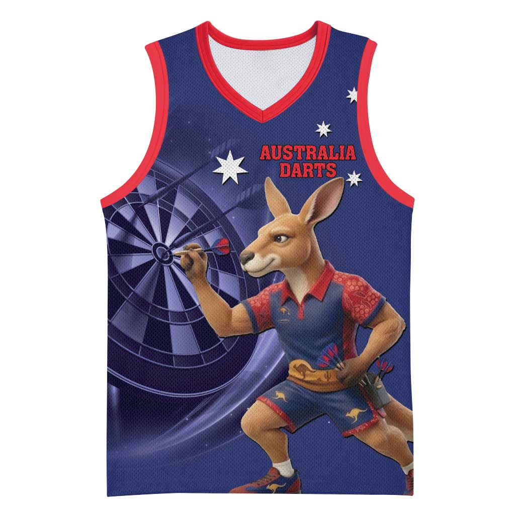 Australia Kangaroo Mascot Darts Basketball Jersey Blue Edition