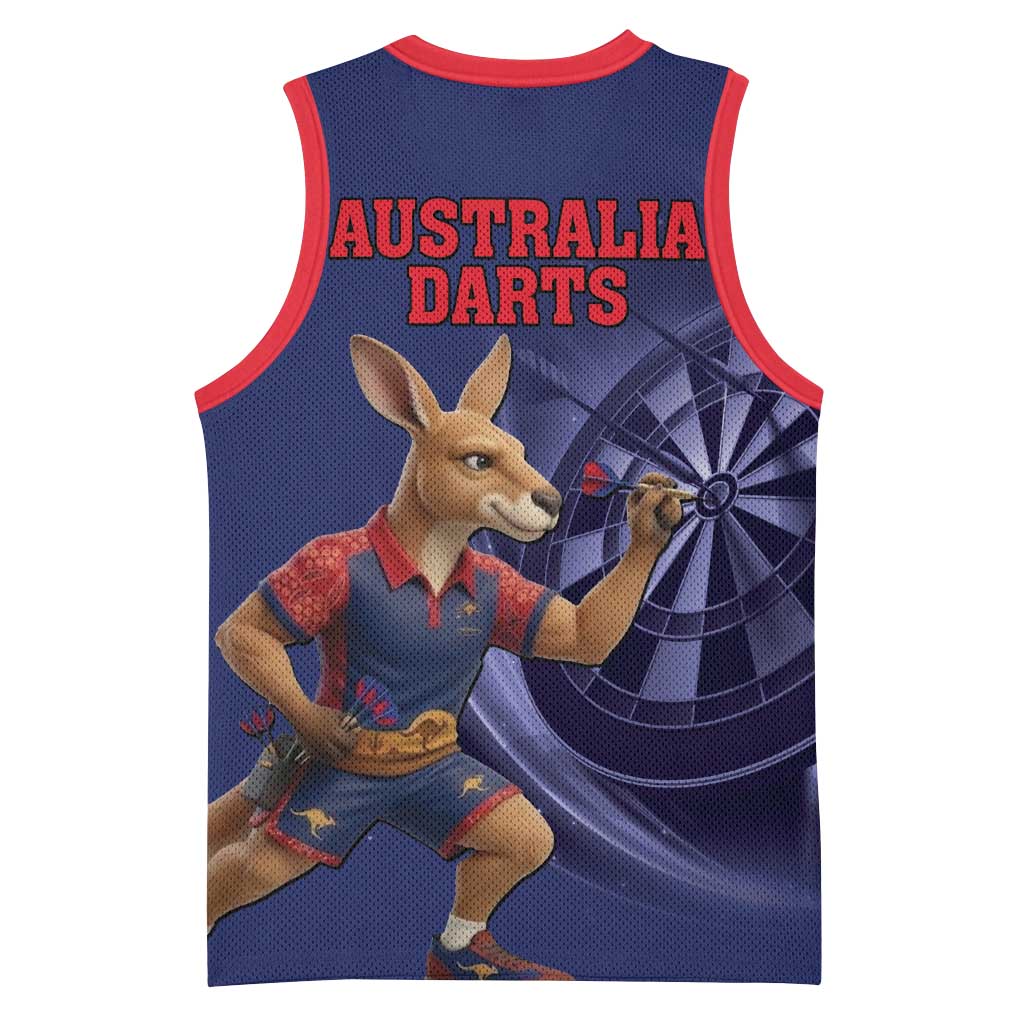 Australia Kangaroo Mascot Darts Basketball Jersey Blue Edition