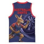Australia Kangaroo Mascot Darts Basketball Jersey Blue Edition