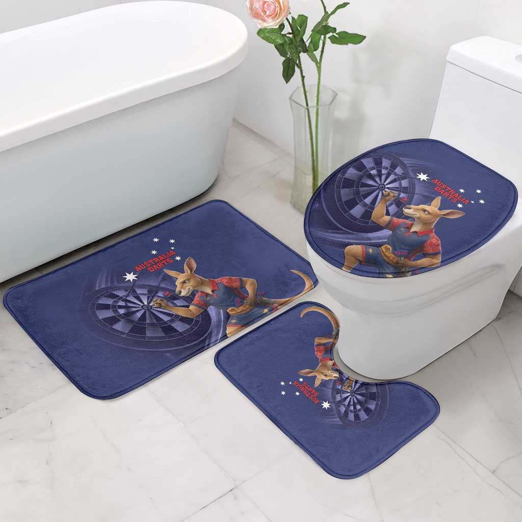 Australia Kangaroo Mascot Darts Bathroom Set Blue Edition