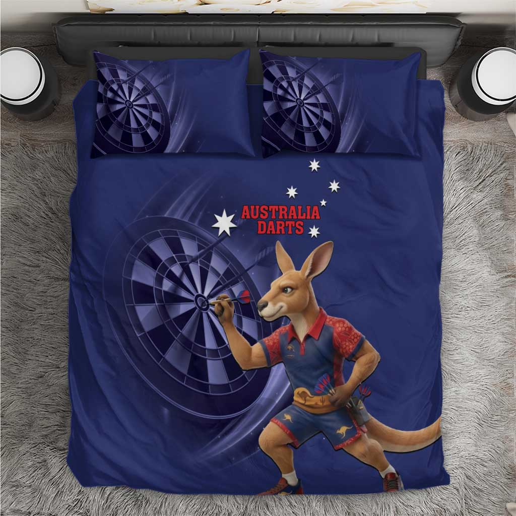 Australia Kangaroo Mascot Darts Bedding Set Blue Edition