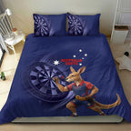Australia Kangaroo Mascot Darts Bedding Set Blue Edition