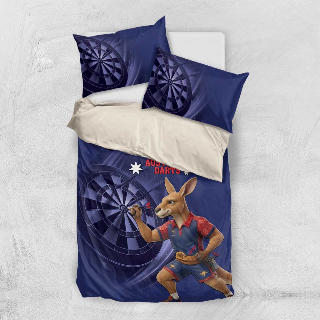 Australia Kangaroo Mascot Darts Bedding Set Blue Edition