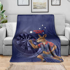 Australia Kangaroo Mascot Darts Blanket Blue Edition