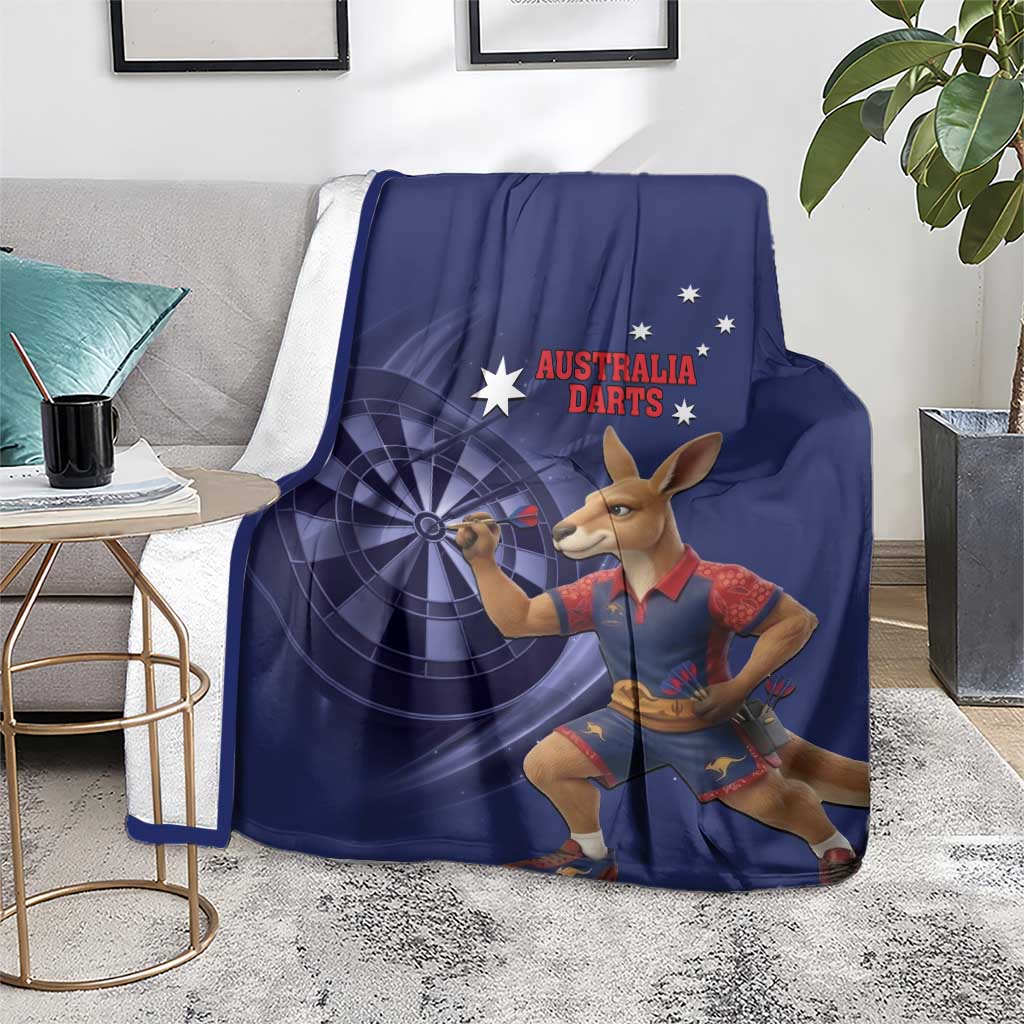 Australia Kangaroo Mascot Darts Blanket Blue Edition