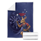 Australia Kangaroo Mascot Darts Blanket Blue Edition