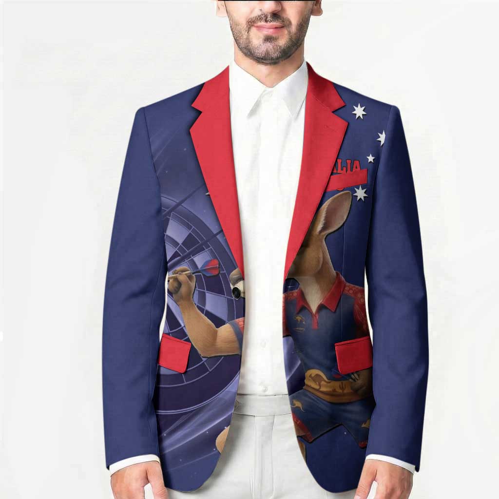 Australia Kangaroo Mascot Darts Blazer Blue Edition