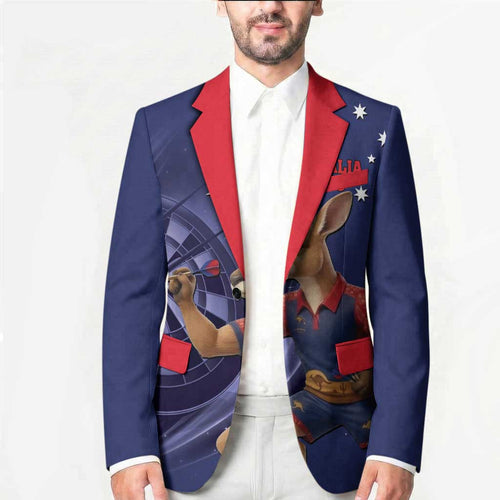 Australia Kangaroo Mascot Darts Blazer Blue Edition