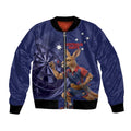 Australia Kangaroo Mascot Darts Bomber Jacket Blue Edition