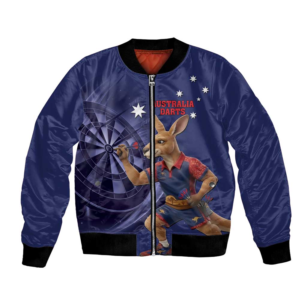 Australia Kangaroo Mascot Darts Bomber Jacket Blue Edition
