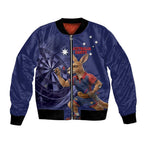 Australia Kangaroo Mascot Darts Bomber Jacket Blue Edition