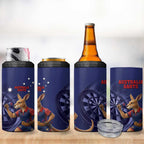Australia Kangaroo Mascot Darts 4 in 1 Can Cooler Tumbler Blue Edition