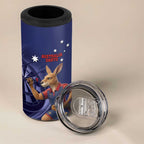 Australia Kangaroo Mascot Darts 4 in 1 Can Cooler Tumbler Blue Edition