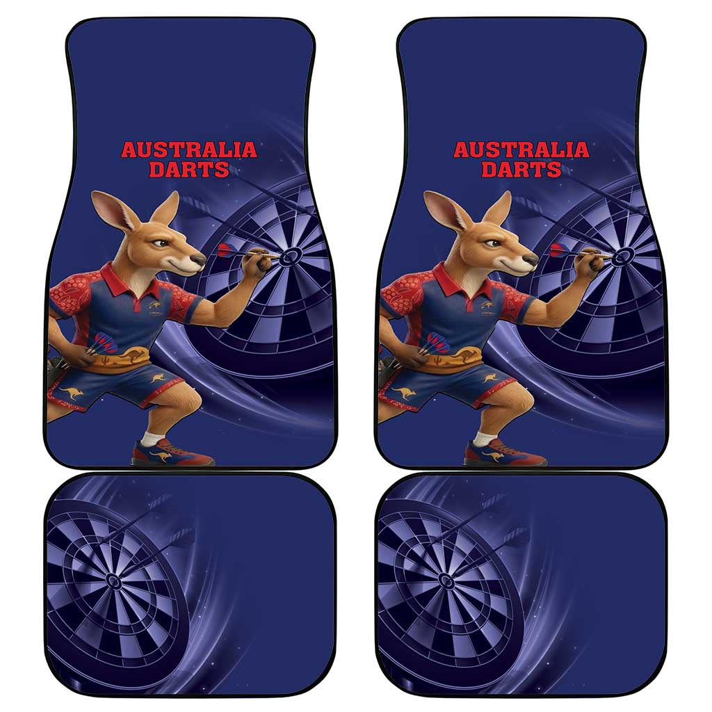 Australia Kangaroo Mascot Darts Car Mats Blue Edition