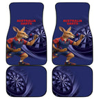 Australia Kangaroo Mascot Darts Car Mats Blue Edition
