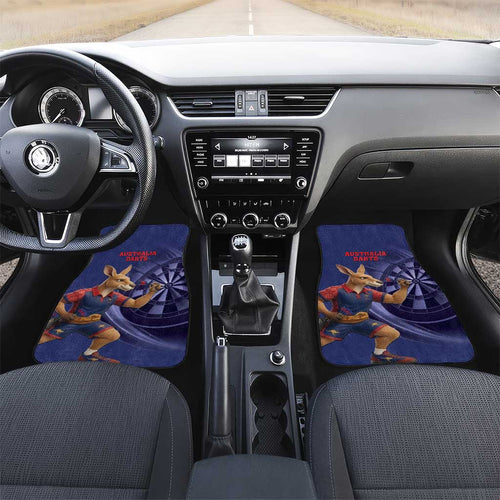Australia Kangaroo Mascot Darts Car Mats Blue Edition