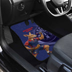 Australia Kangaroo Mascot Darts Car Mats Blue Edition