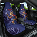Australia Kangaroo Mascot Darts Car Seat Cover Blue Edition