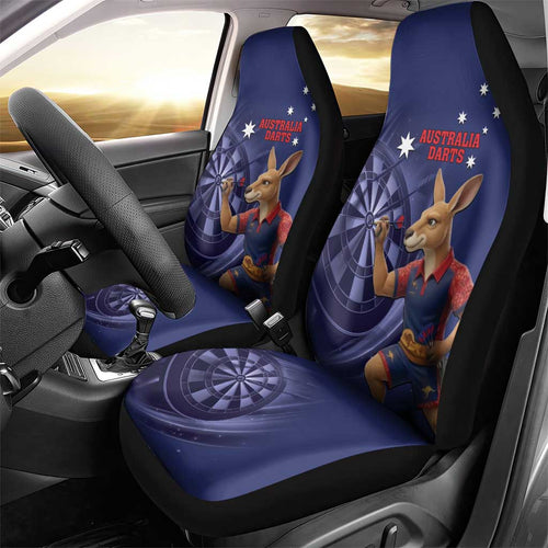 Australia Kangaroo Mascot Darts Car Seat Cover Blue Edition