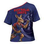 Australia Kangaroo Mascot Darts Cross Shoulder Shirt Blue Edition