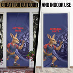 Australia Kangaroo Mascot Darts Door Cover Blue Edition