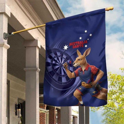 Australia Kangaroo Mascot Darts Garden Flag Blue Edition