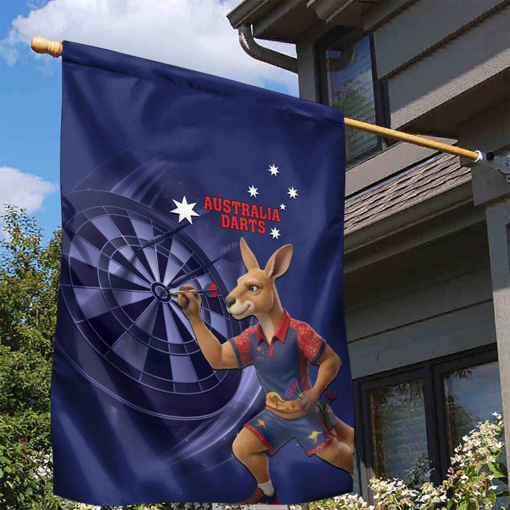 Australia Kangaroo Mascot Darts Garden Flag Blue Edition