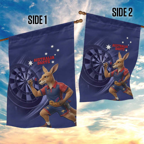 Australia Kangaroo Mascot Darts Garden Flag Blue Edition