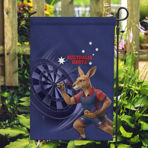 Australia Kangaroo Mascot Darts Garden Flag Blue Edition