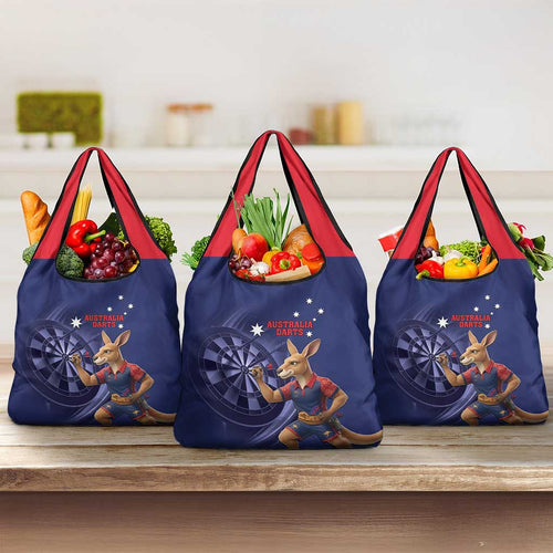 Australia Kangaroo Mascot Darts Grocery Bag Blue Edition